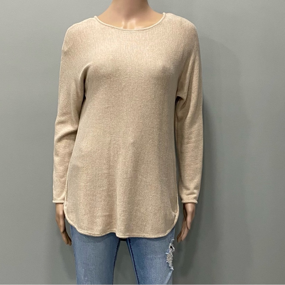 Michael Kors natural beige sweater with gold accents size small